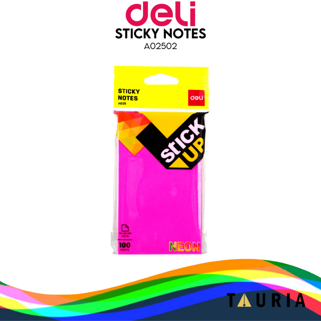 

Deli Memo tempel - Sticky Notes 76X126mm 100 sheet perekat kuat dan tahan lama A02502