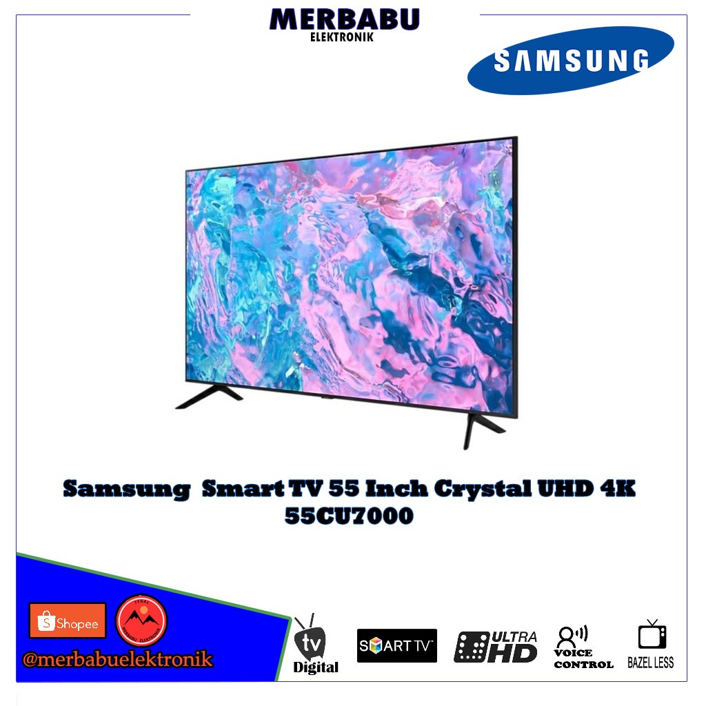 SAMSUNG 4K CRYSTAL UHD SMART LED TV 55" CU7000