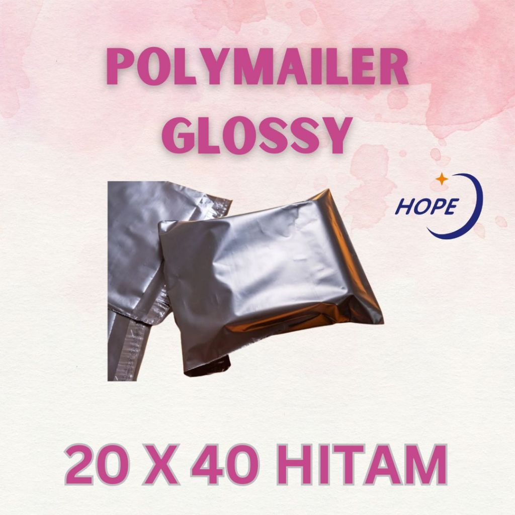 

Kantong Plastik Packing / Polymailer / Plastik Olshop Hitam C bahan PE 20 X 40