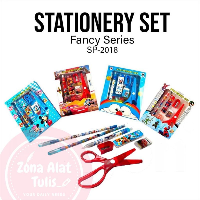 

ALAT TULIS SET LENGKAP 9 IN 1| STATIONERY SET 9 IN 1 | FANCY SERIES CHARACTER