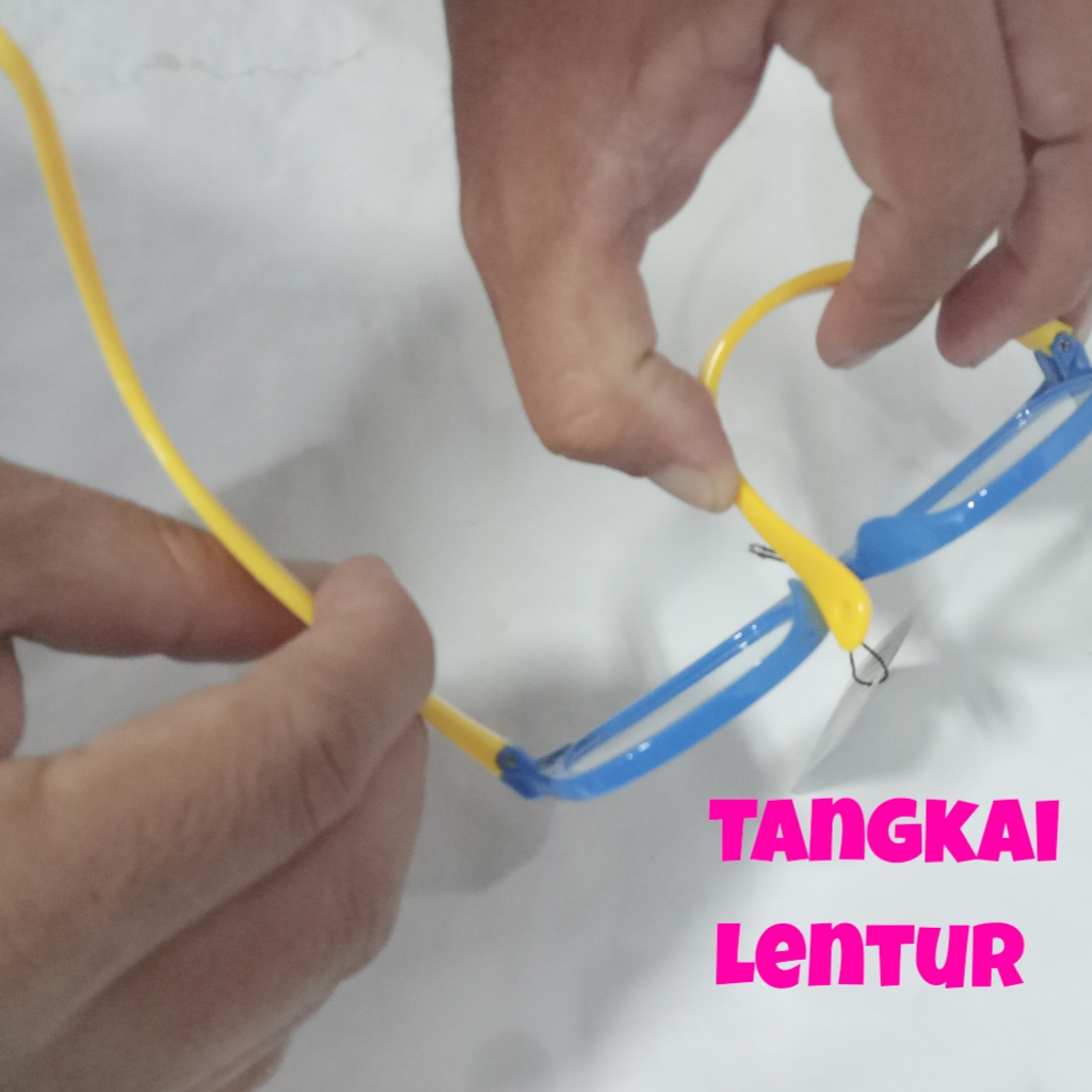 kacamata anak anti radiasi lentur batang frame flexibel bening murah laki perempuan anti radiation h