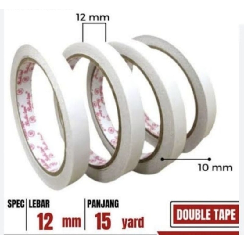 

DOUBLE TAPE BODHI TAPE 12 MM X 15 YARD 1/2 INCHI