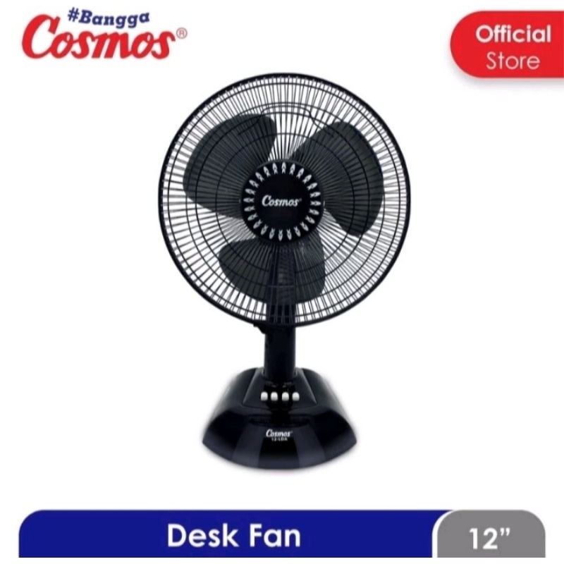 Cosmos 12-LDA - Desk Fan [12 inch]/Cosmos 12 LDA Desk Fan Kipas Angin - Hitam/Kipas Angin meja/Deskfan/Kipas Angin meja cosmos 12 LDA