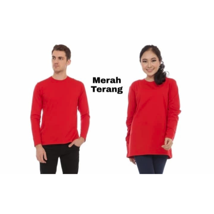 Kaos polos Panjang MERAH CABE / oblong polos pria panjang warna merah / kaos polos murah / winstar p