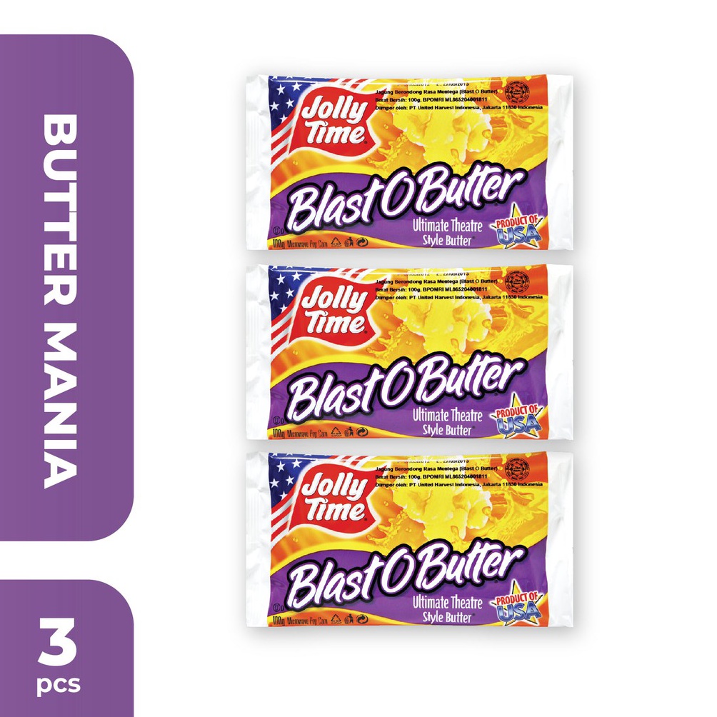 

Jolly Time - Paket Butter Mania (3BOB) - Mircowave Popcorn 86