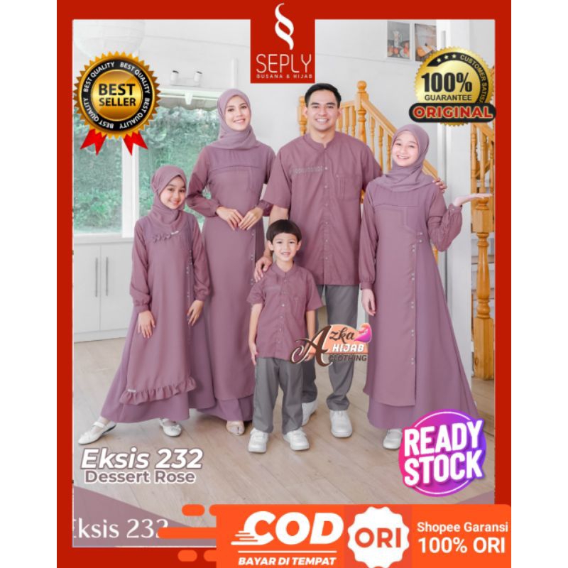 READY STOCK FAMSET EKSIS 232 DESSERT ROSE SARIMBIT SEPLY 2024 / BAJU COUPLE KELUARGA / BAJU MUSLIM C