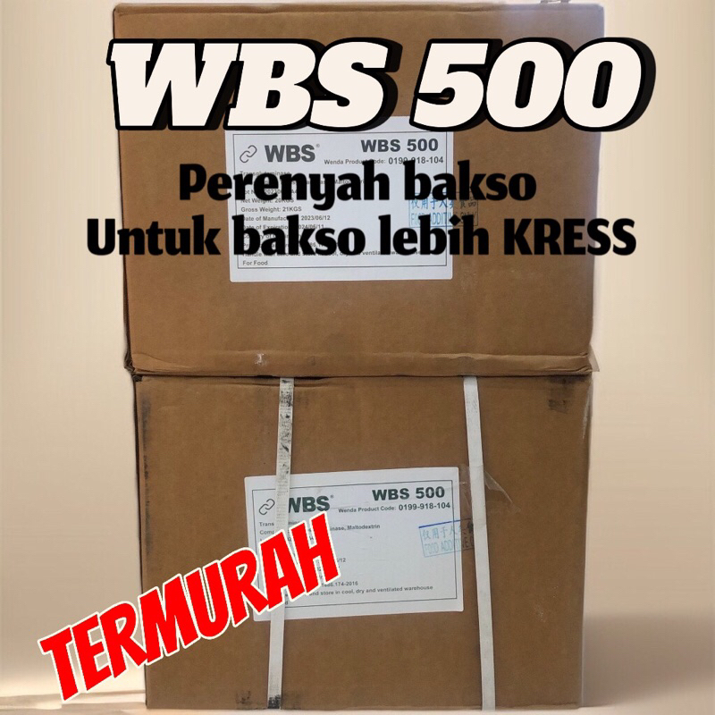 

(20kg/ karton) Enzim WBS 500 - Perenyah bakso / sosis / nugget