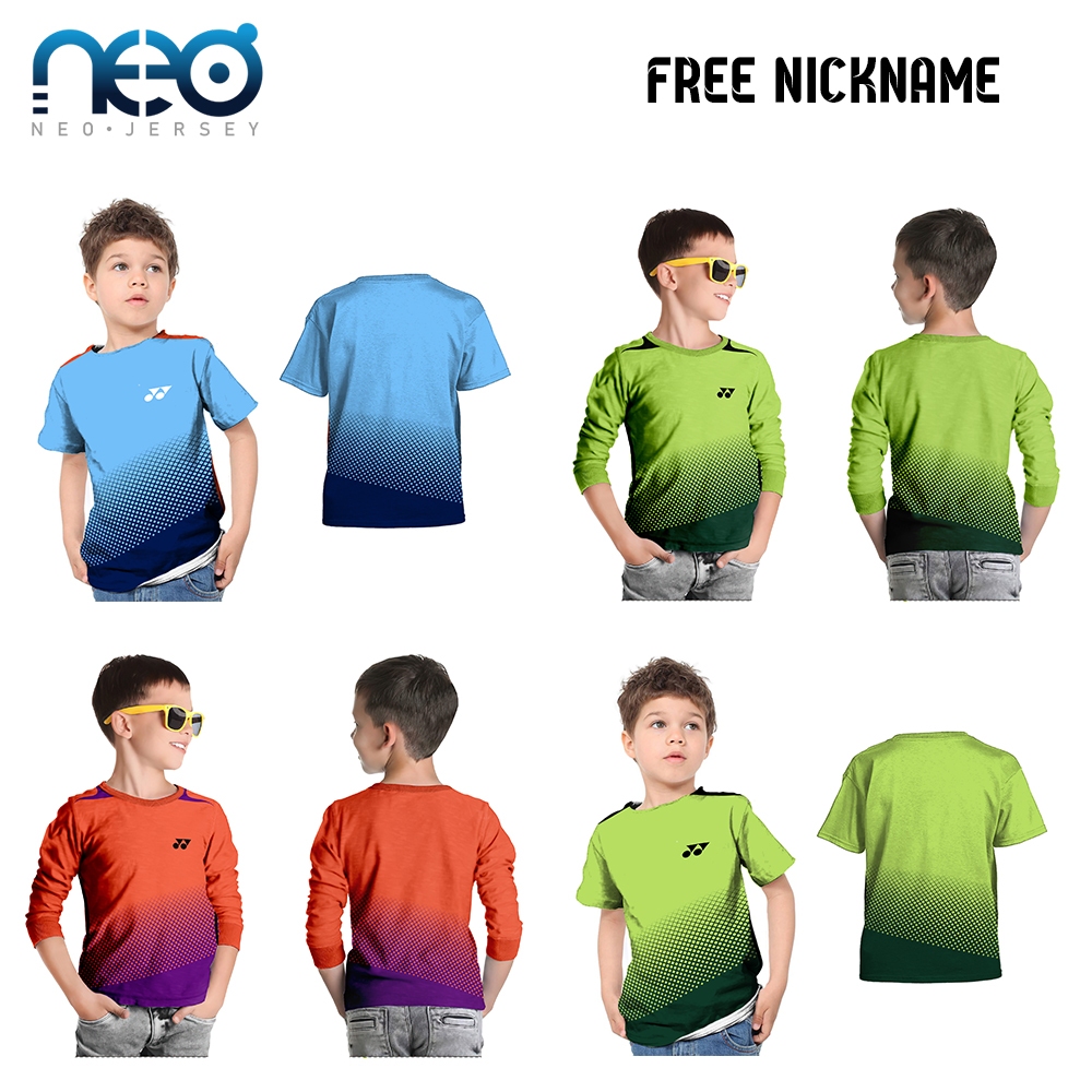 Jersey Bulutangkis | Jersey Badminton Custom | Kaos Olahraga Anak | Kostum Badminton | Baju Jersey B
