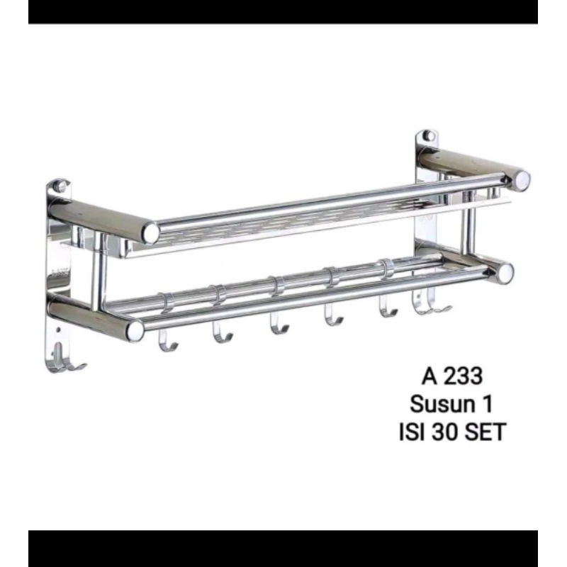 RAK KAMAR MANDI SHAMPOO DLL / RAK HANDUK PREMIUM STAINLESS