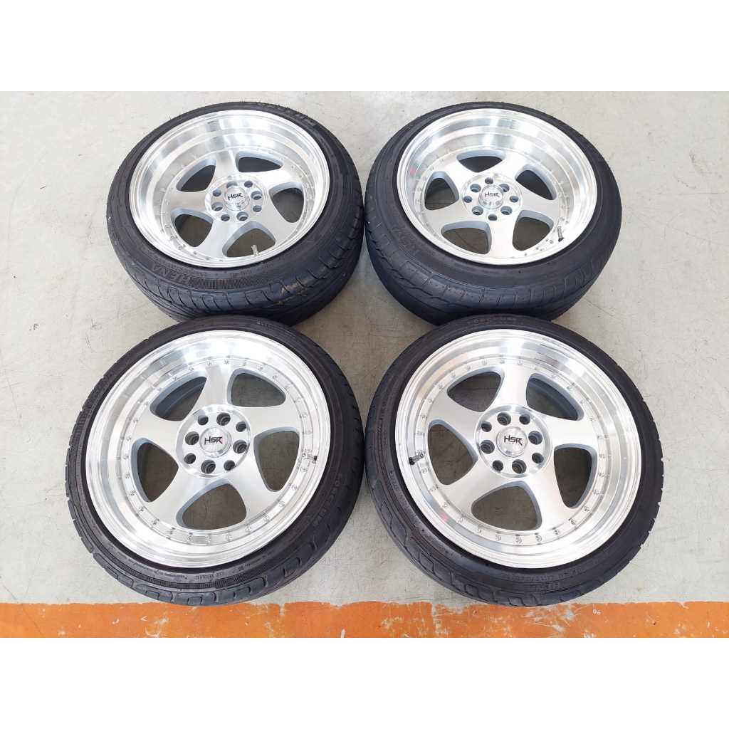 pelek hsr wave ring 17x8/9 celong pcd 4x100/114 velg mobil lancer vios kijang