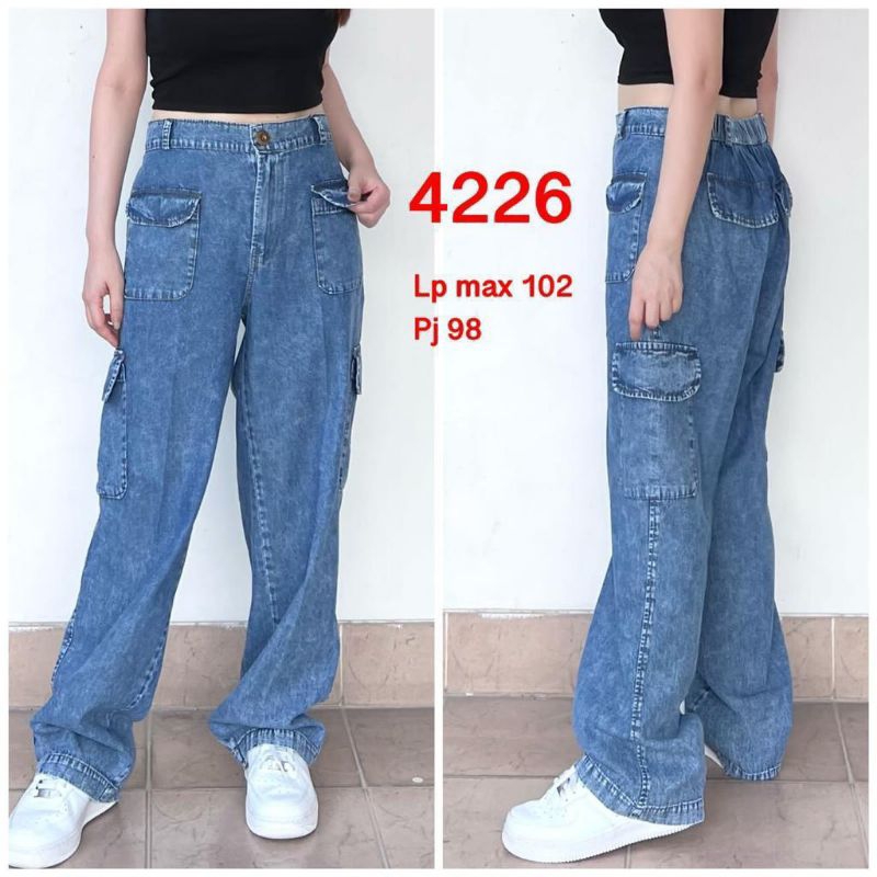 Celana kulot jeans wanita import bangkok musllimah modern 100159