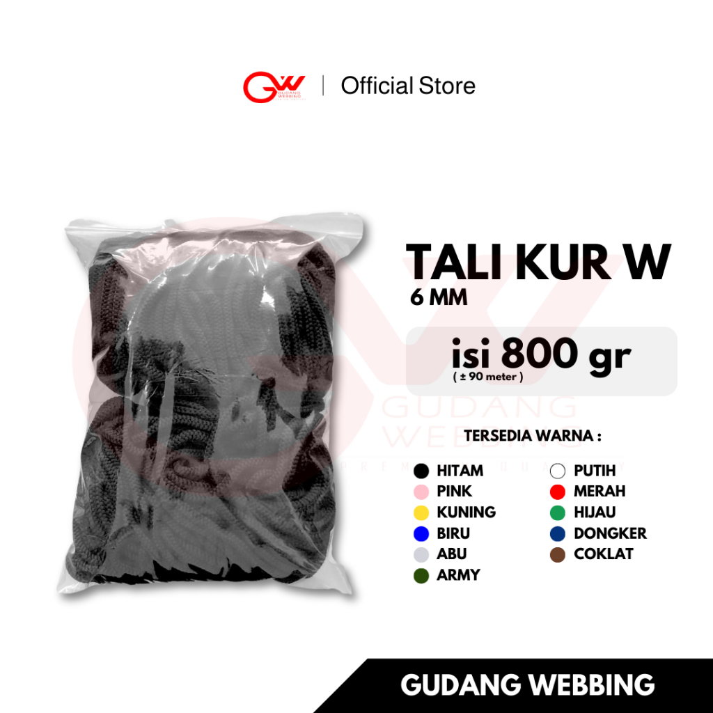 TALI SERUT / TALI TAS / TALI KUR W 6 mm Besar
