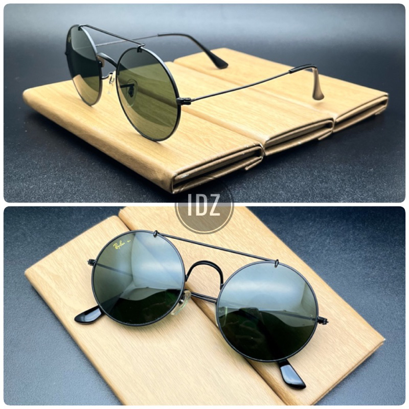 kacamata ray round classical kacamata fashion pria wanita kacamata retro vintage anti uv