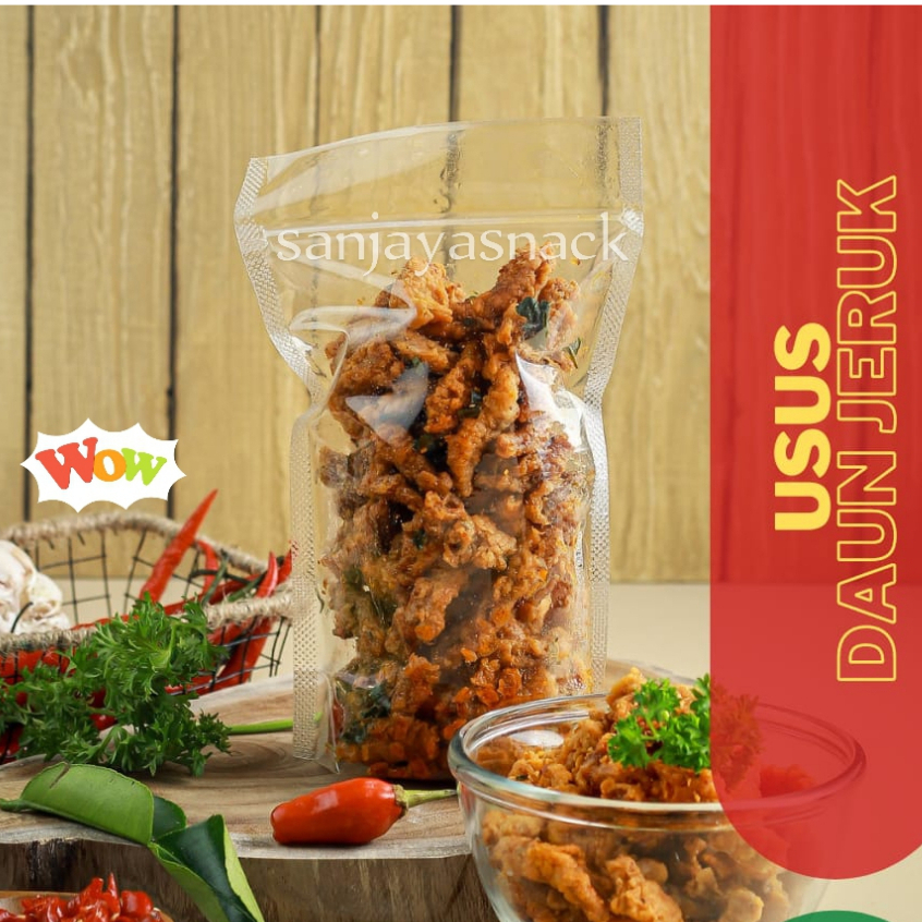 

usus ayam crispy pedas daun jeruk