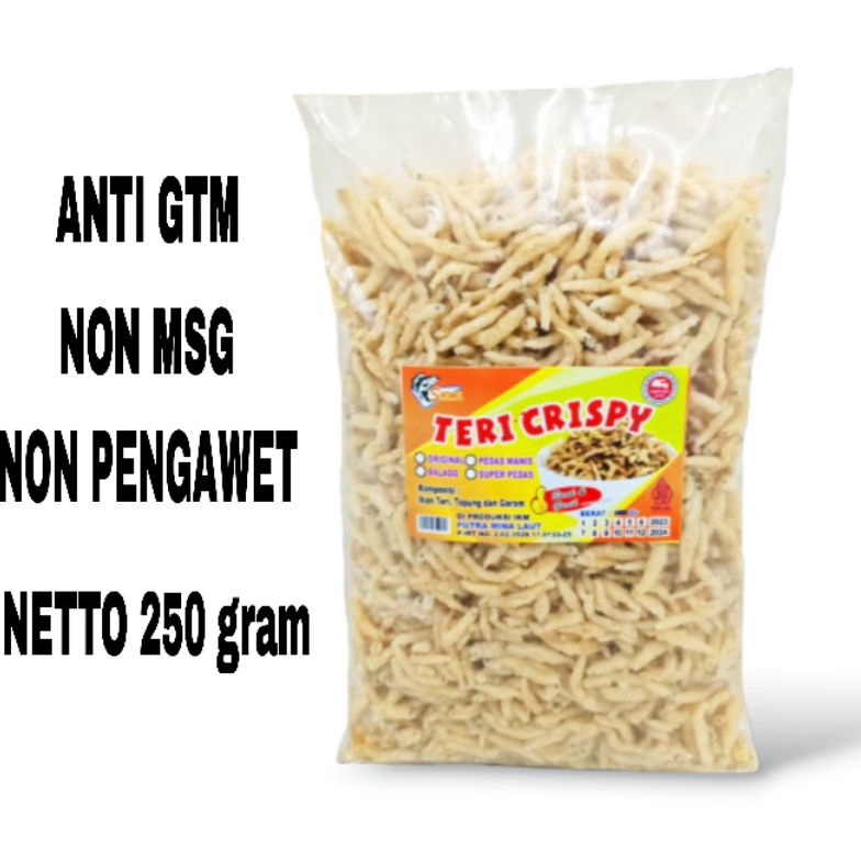 

[☜H58<] Teri Crispy +250g Kualitas Super-Teri Krispi sintamel- lauk Teri Crspy- oven teri crispy-teri medan- teri jepang crispy -teri korea-MPASI BAYI-NON MSG - IKAN TERI- RUFANI KENDUY Promo Spesial