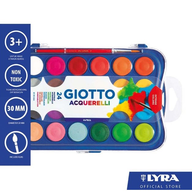 

Giotto Watercolor Blocks 24 Colors 30mm - Cat Air 24 Warna