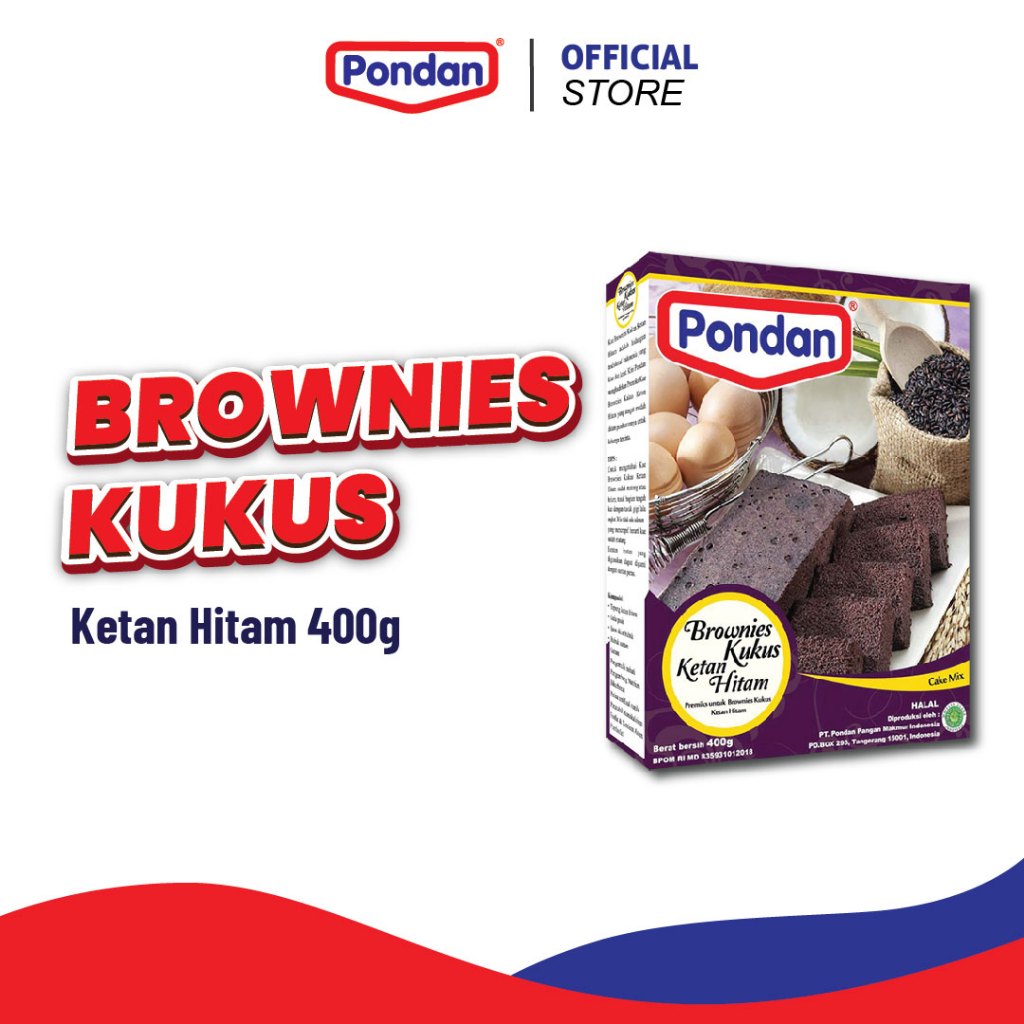 

Pondan Brownies Kukus Ketan Hitam 400g