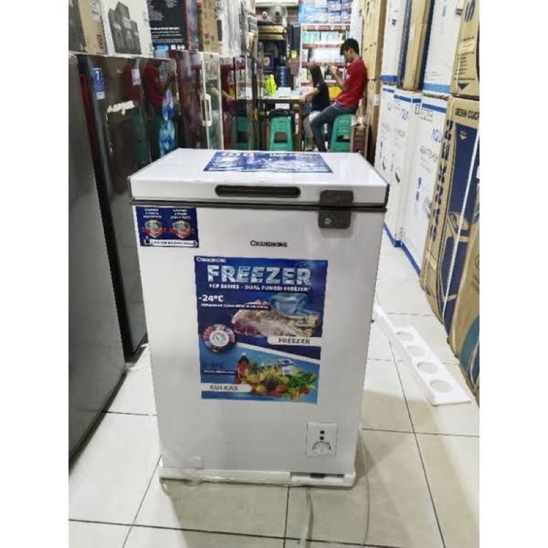 CHANGHONG FCF 136 DW CHEST FREEZER BOX 100 L LEMARI PEMBEKU 100 LITER CHANGHONG KULKAS DAGING Changh