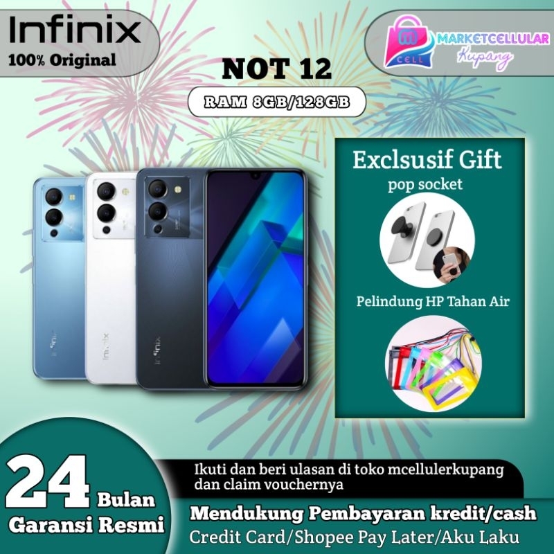 HANDPHONE INFINIX NOT 12 RAM 8/128GB PLUS BONUS HANYA DI MCELLULAR KUPANG