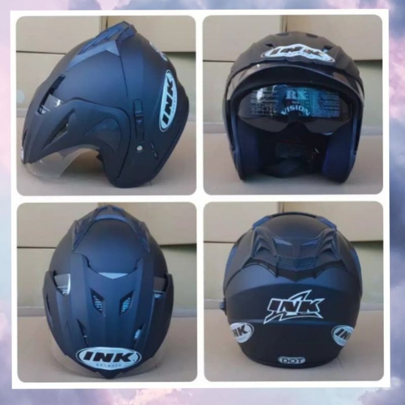 new helm ink double visor orignal merk bmt emboss sni