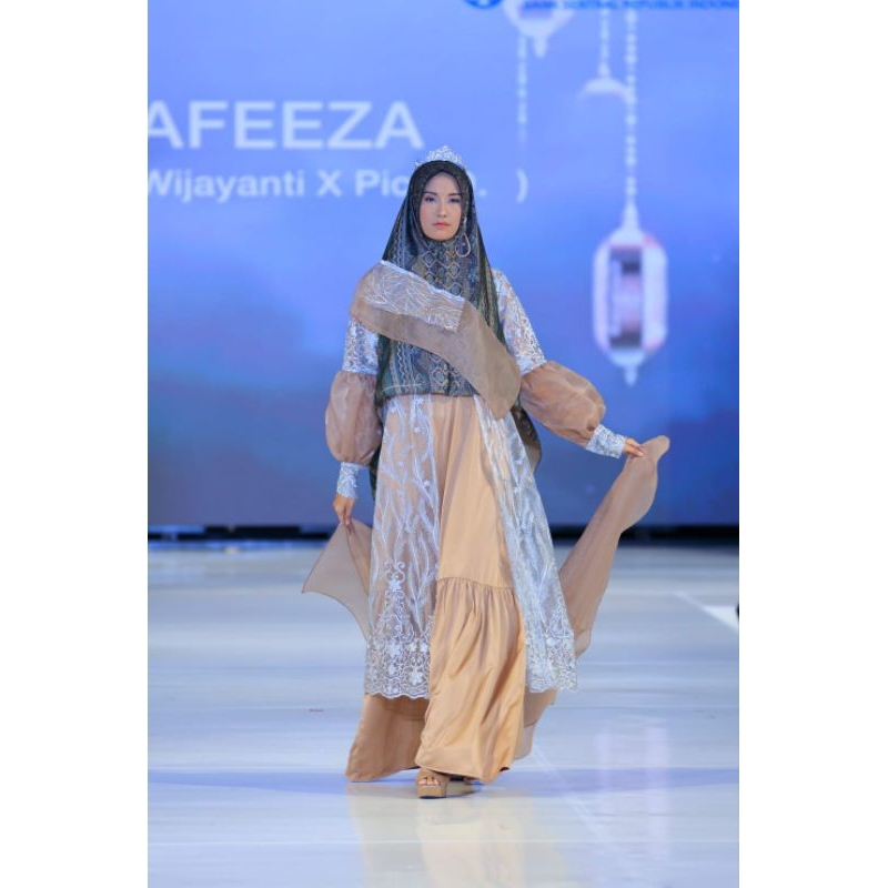 Gamis Cantik Mewah Syari Baju Dress Pesta Kekinian Modis Custom Size Model Limited Edition Brokat Ou