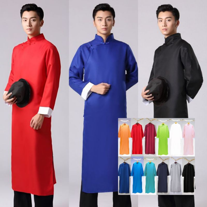 12 warna TC-33 no.100-200 bisa Custom Size Jubah cheongsam pria impor big size jubah changsan anak j