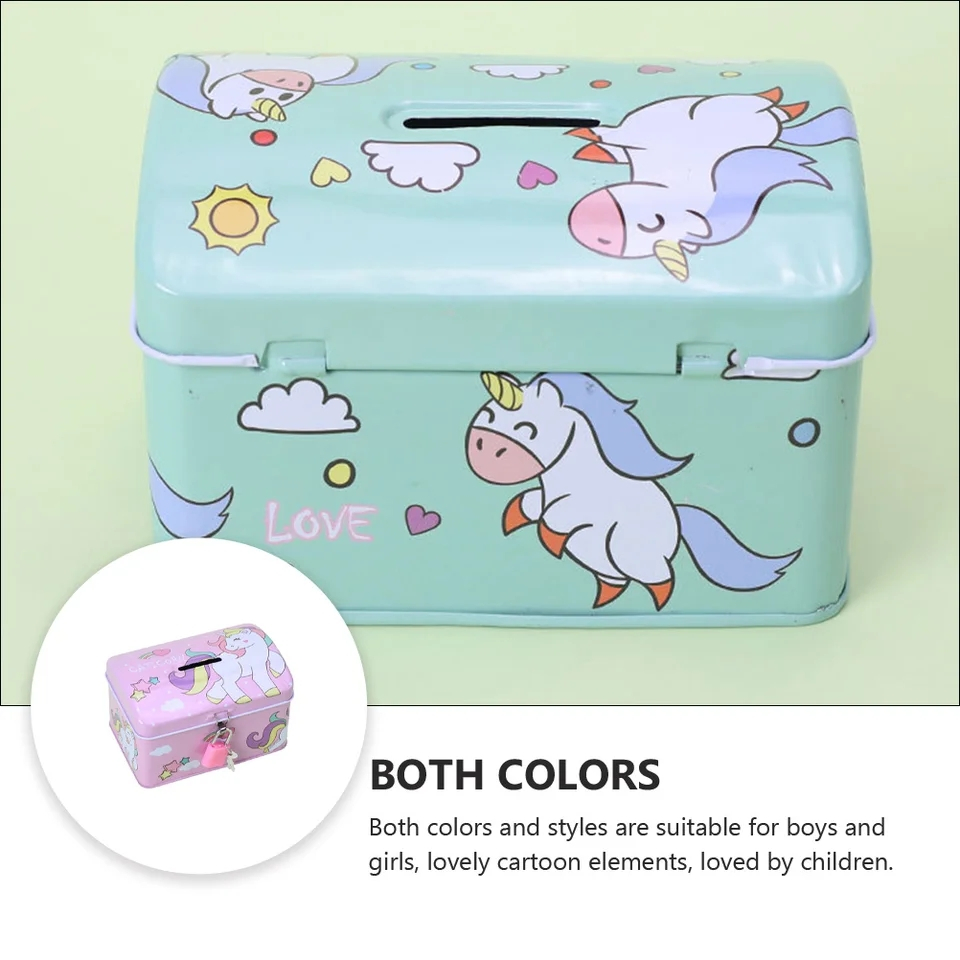 Celengan Kaleng Kunci Gembok Kotak Buka Tutup Unicorn