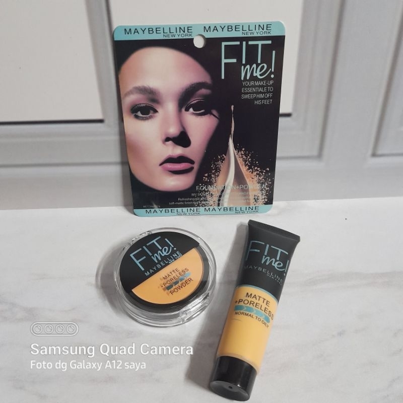 paket bedak & foundation maybelline fit me 2in1