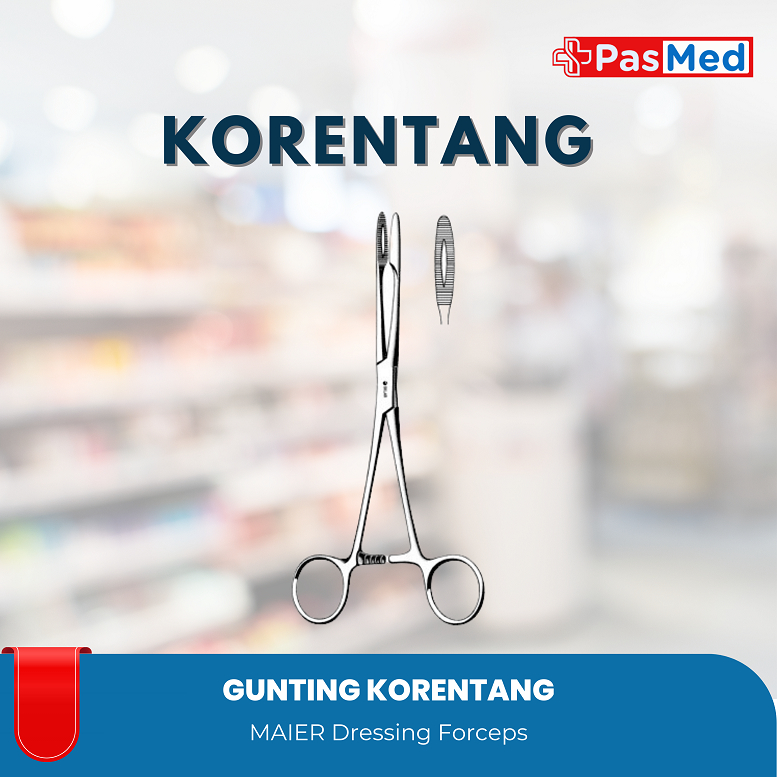 

PASMED | MARWA - Gunting Korentang Alat Kedokteran / Maier Dressing Forceps 25 CM