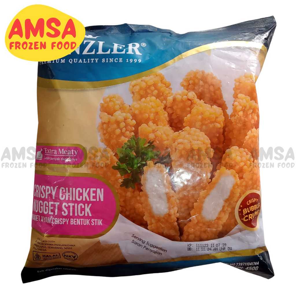 

Kanzler Crispy Chicken Nugget Stick 450 gr / Naget Ayam Krispi Bentuk Stik Viral / Nuget Bubble