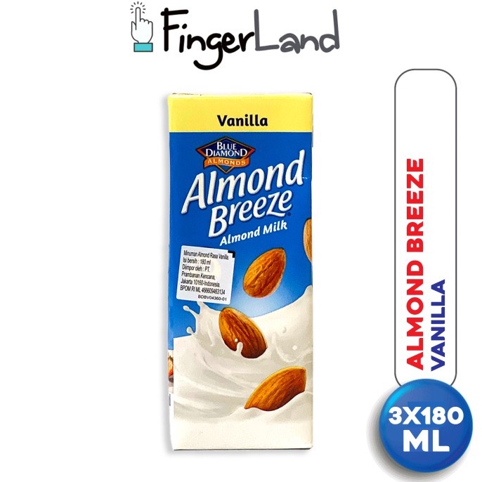 

[FEB57] ALMOND BREEZE Almond Milk Vanilla 180 ml Susu Almond Vanila 3 PCS ➽Bestseller