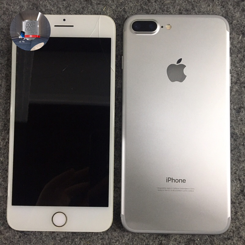 HANDPHONE RUSAK IPHONE 7PLUS SILVER TANPA MESIN BATANGAN