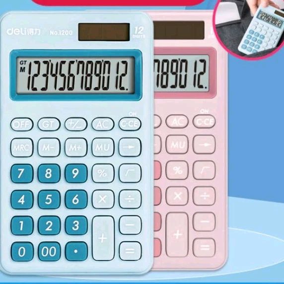 

Deli Desktop Calculator / Kalkulator Meja Mini Portable Dual Power Lucu 1200 perlengkpaan rumah ATK alat tulis kantor terbaru