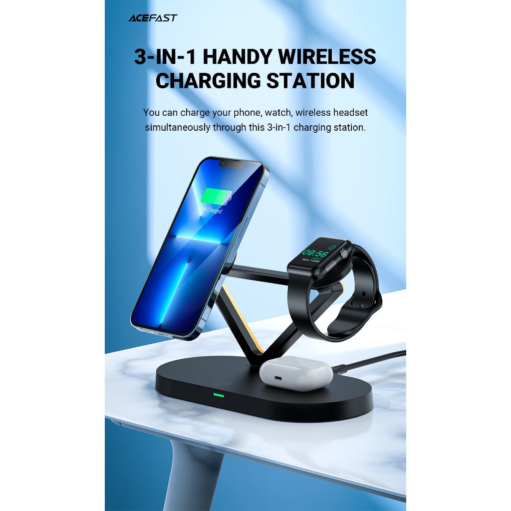 Himwebstore - ACEFAST Desktop 3in1 Wireless Charger Charging Holder ACEFAST Aircharge E9
