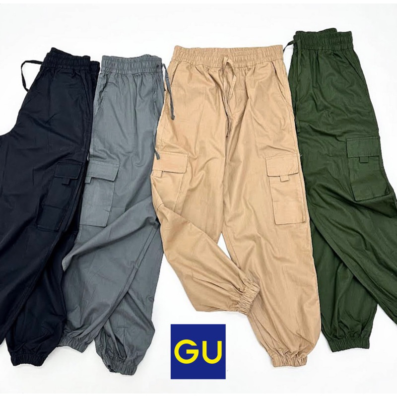 Celana GU Wide-Fit Cargo Jogger Pants