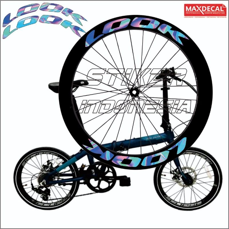 stiker rims sepeda sticker rims look harga perbiji sepeda lipat folding bike LOOK