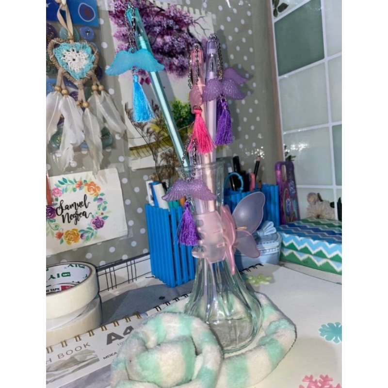 

Pena karakter Payet Gliter Bunny Lucu Blak Ink Gel Pulpen perboxs isi12