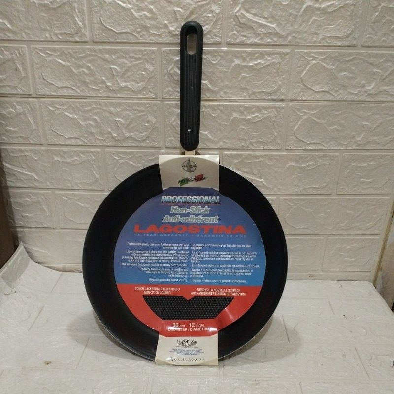 FRYPAN LAGOSTINA 30 CM, SUPER PREMIUM. GARANSI 15 TH ANTI LENGKET