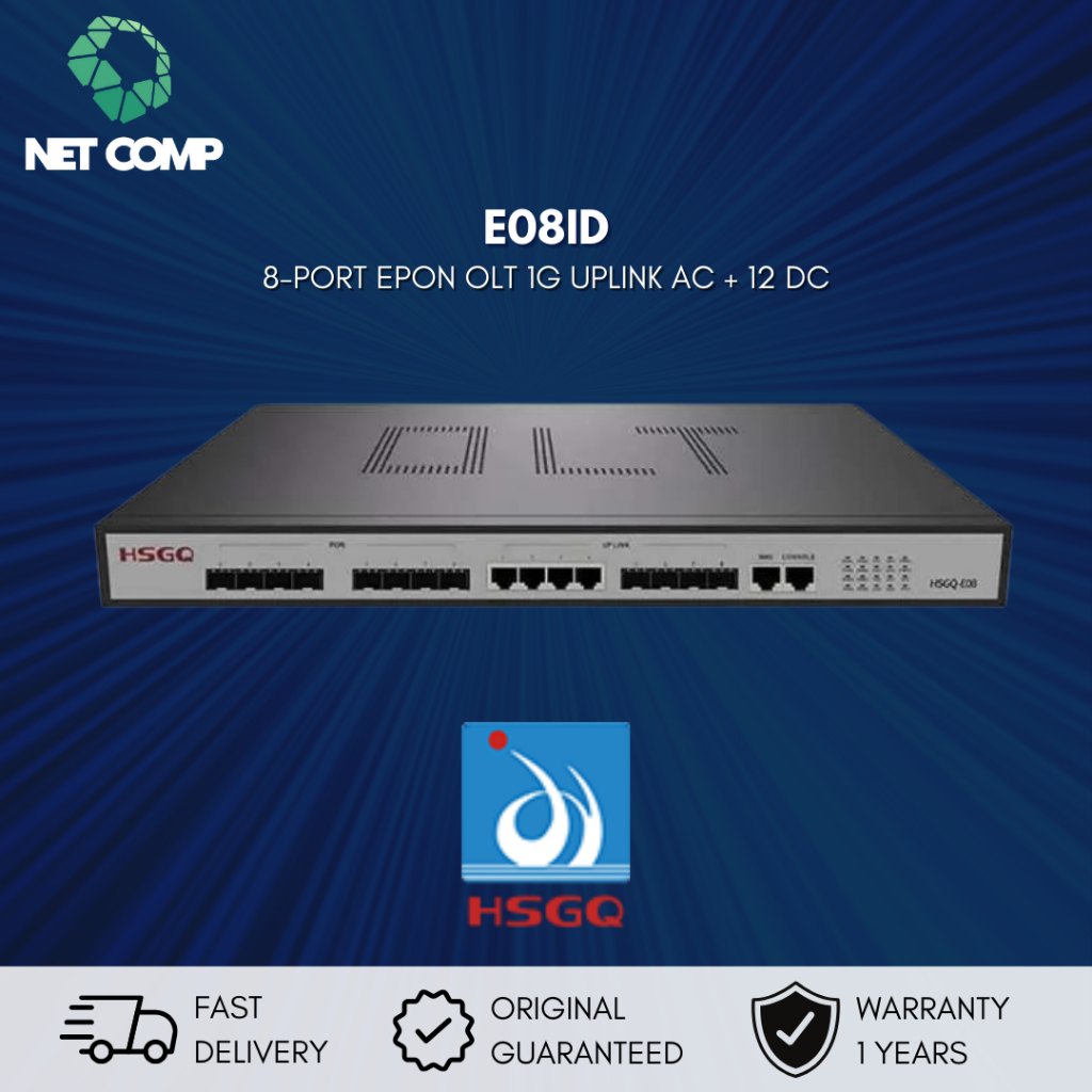 E08ID HSGQ 8 PORT EPON OLT 1G Uplink AC+12DC