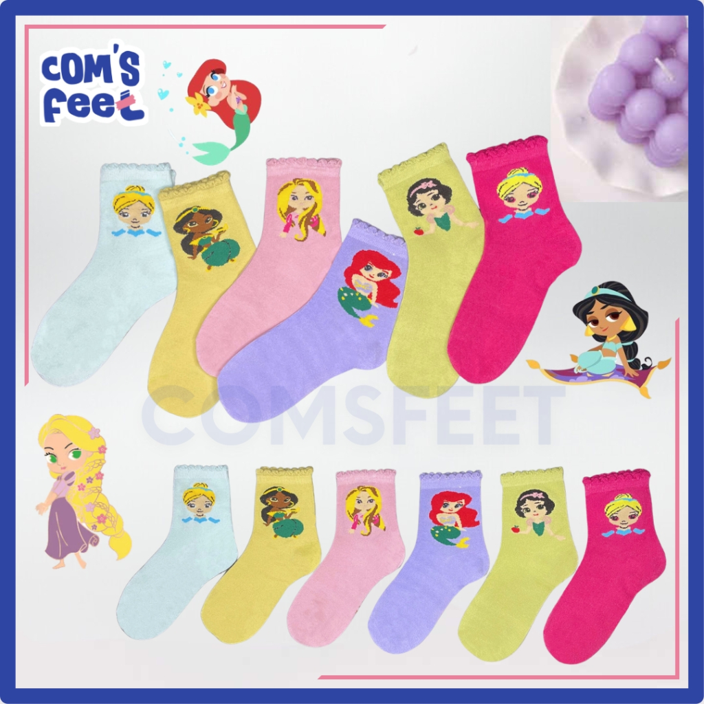 COMSFEET - Kaos Kaki Anak Motif Karakter Lucu Ukuran PAUD /TK &amp; SD Kaos Kaki Anak Laki laki dan Perempuan Usia 1 sampai 4 tahun