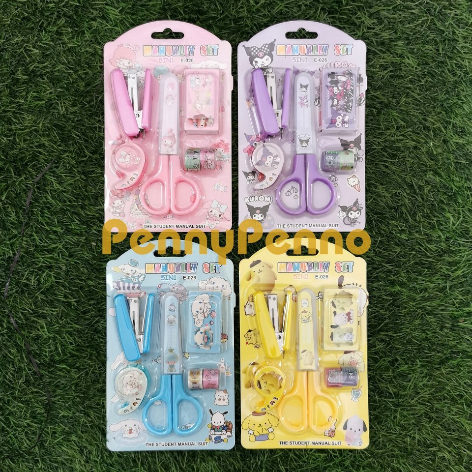 

Gunting + Staples + Isolasi Set Cinnamoroll / Kuromi / Melody / Sanrio