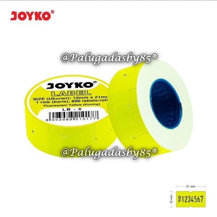 

(1 Biji) Label Harga JOYKO LB-6 LB-7 LB-9 LB-1LY LB-2RL / Price Label Joyko LB-2RL / Label Harga 1 Baris Joyko / Kertas Label Harga Price Label Roll Joyko