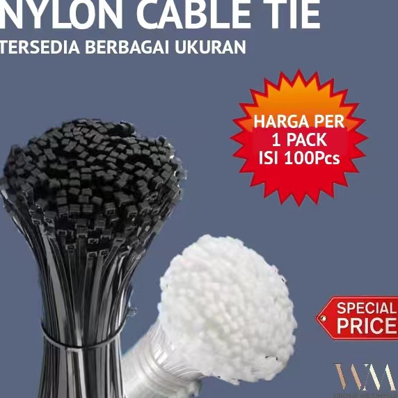 

Kabel Ties 3,6x300mm Kabel Tie Cable Tie Cable Ties Pengikat Kabel.