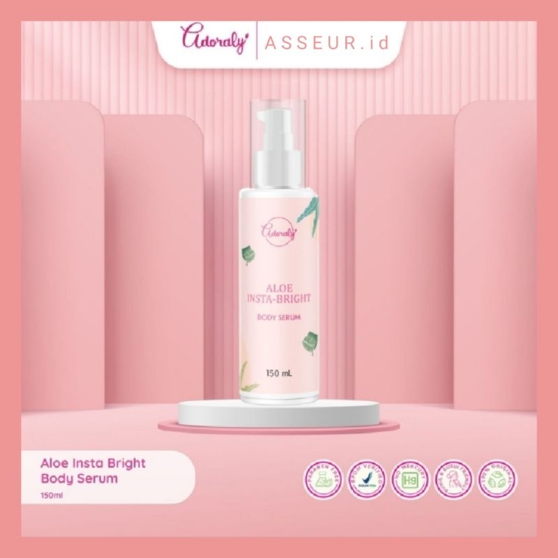 Aloe Insta-Bright Body Serum by Adoraly Skincare BPOM | Brightening & Whitening Booster Body Serum |