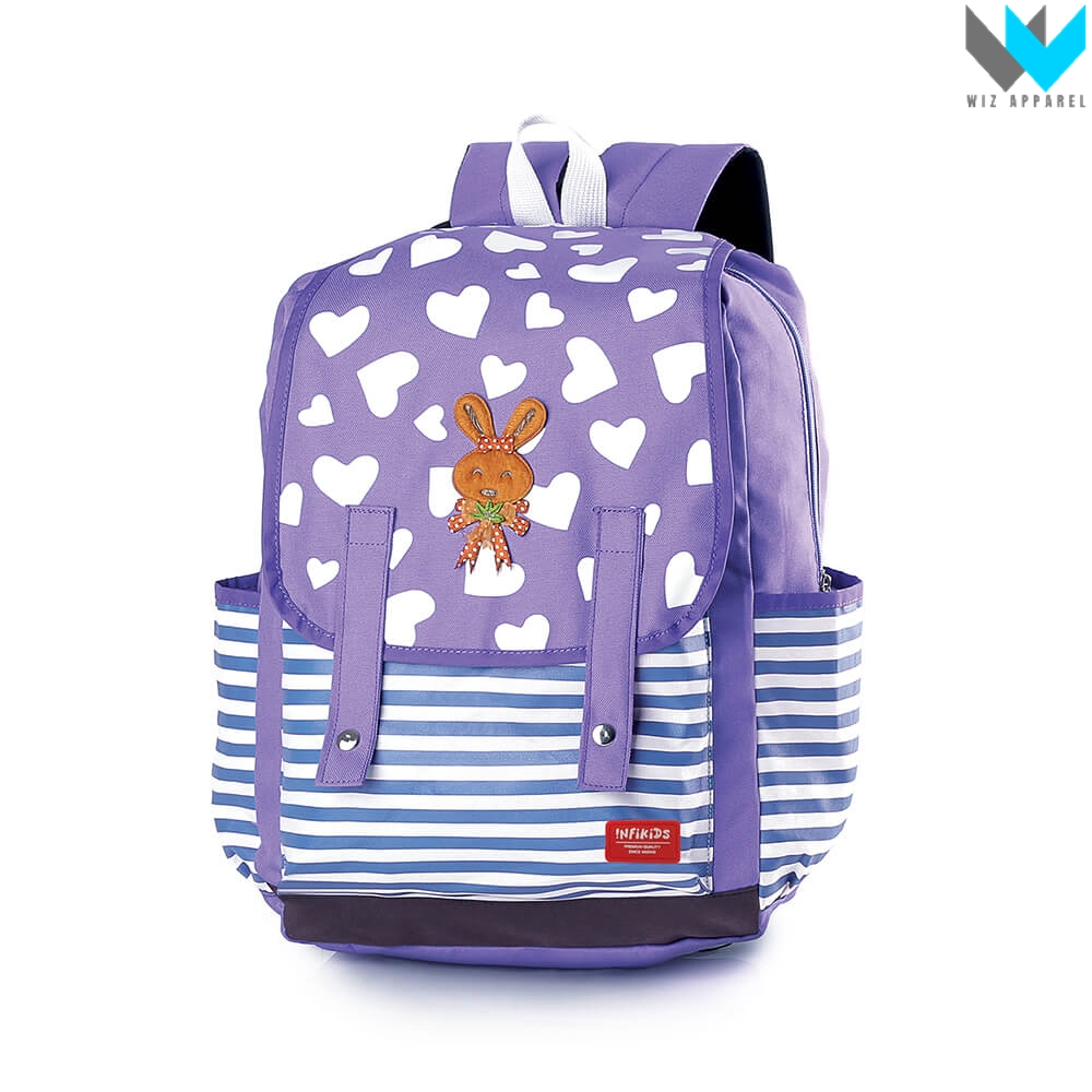 Tas Ransel Sekolah Anak Perempuan Cewek Original warna Ungu PAUD TK SD - Wiz Apparel