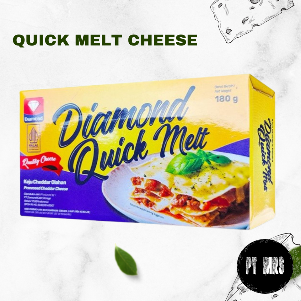 

Quick Melt Cheese 180gr Diamond, Keju Cheddar Olahan