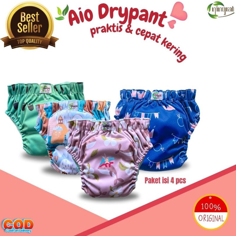 Clodi ningrat Aio drypant popok kain bayi cuci ulang cloudy celana clody SNI