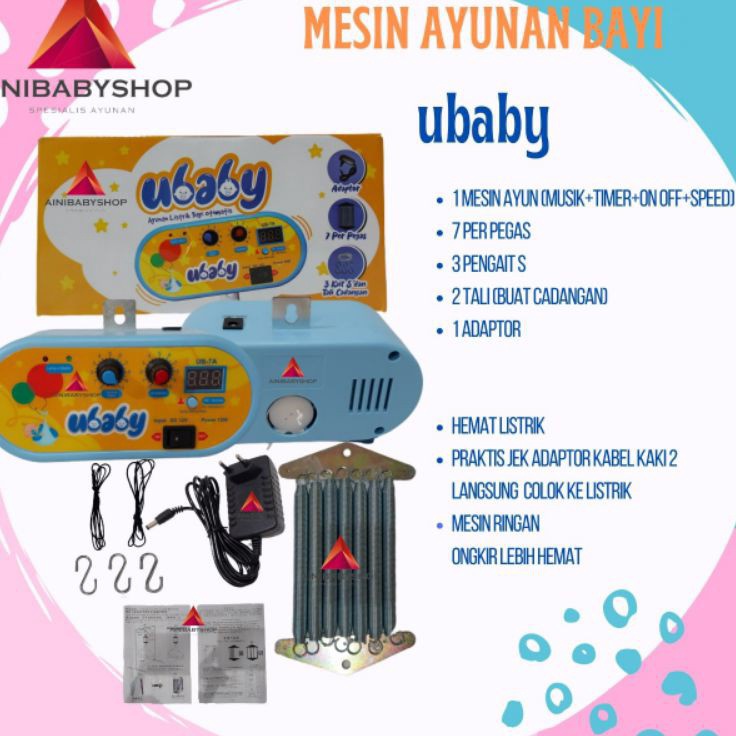 ➶⁎✶ Mesin Ayunan UBABY Ayunan Listrik Murah Ayunan Otomatis Murah Perlengkapan Bayi Ayunan Bayi