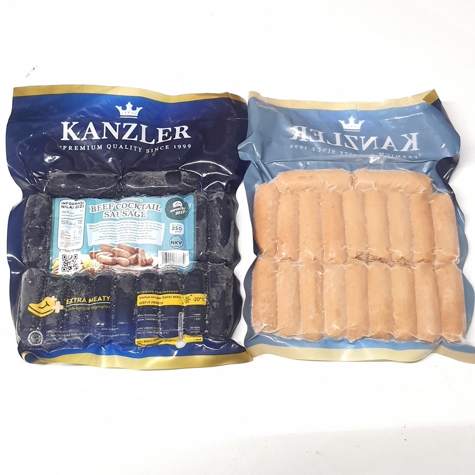 

DWQR2332 TERBARU KANZLER SOSIS SAPI COCKTAIL 250GR / KANZLER BEEF SAUSAGE