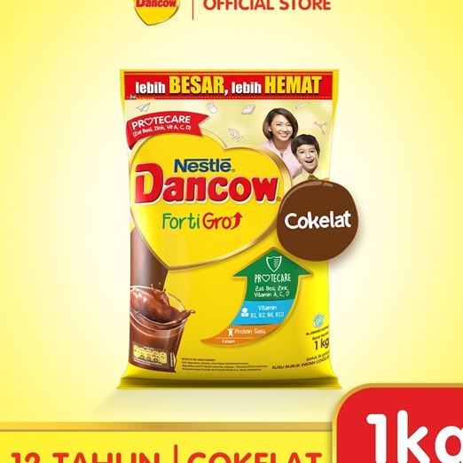 

VSKN9319 TERBARU DANCOW Fortigro Susu Bubuk Susu Anak Coklat Pouch 1kg